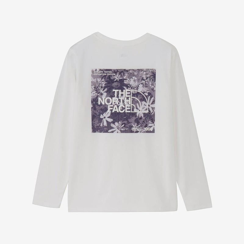 ザ・ノース・フェイスTHENORTHFACEアウトドアカジュアルウェア長袖TシャツロンTロングスリーブフラワースクエアロゴティーNTW82676-Wレディース女性26FW秋冬