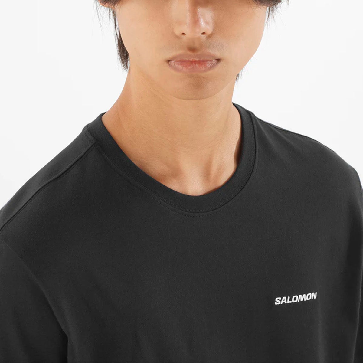 サロモンSALOMONランニングウェア半袖TシャツCHESTLOGOLC2526200メンズ男性26FA秋冬