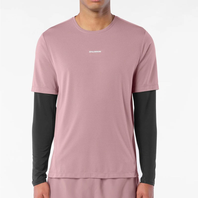 サロモンSALOMONランニングウェア半袖TシャツSHAKEoutCORELC2947500メンズ男性26FA秋冬