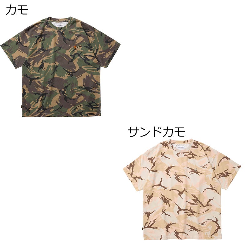 エビセンEVISENスケボースケートボードウェア半袖TシャツELOGOCAMOTEE26SU-T07メンズ男性26SU春夏