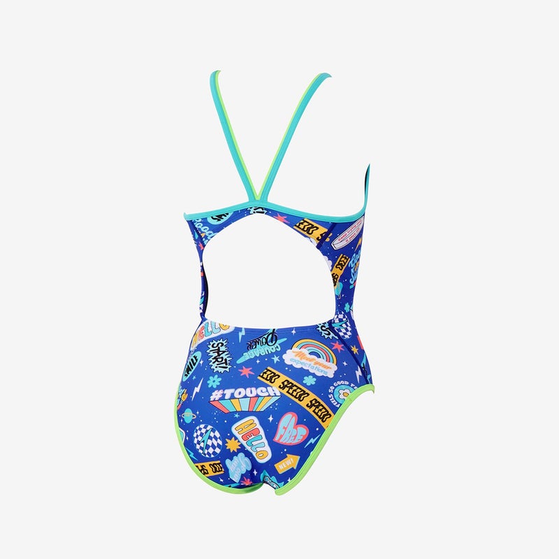 スピードSPEEDOスイムフィットネス競泳水着カラフルアイコンズターンズスーツCOLORFULICONSTURNSSUITSTW02654-BLレディース女性26S2