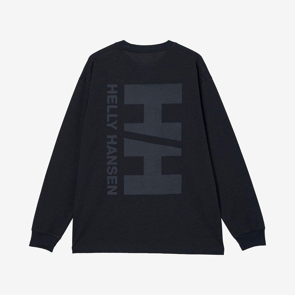 ヘリーハンセンHELLYHANSENアウトドアカジュアルウェア長袖TシャツロンTロングスリーブバーチカルビッグロゴティーHME32660-Kメンズ男性26FW秋冬