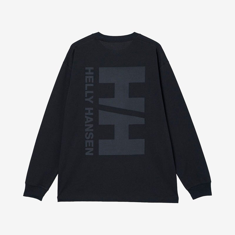 ヘリーハンセンHELLYHANSENアウトドアカジュアルウェア長袖TシャツロンTロングスリーブバーチカルビッグロゴティーHME32660-Kメンズ男性26FW秋冬