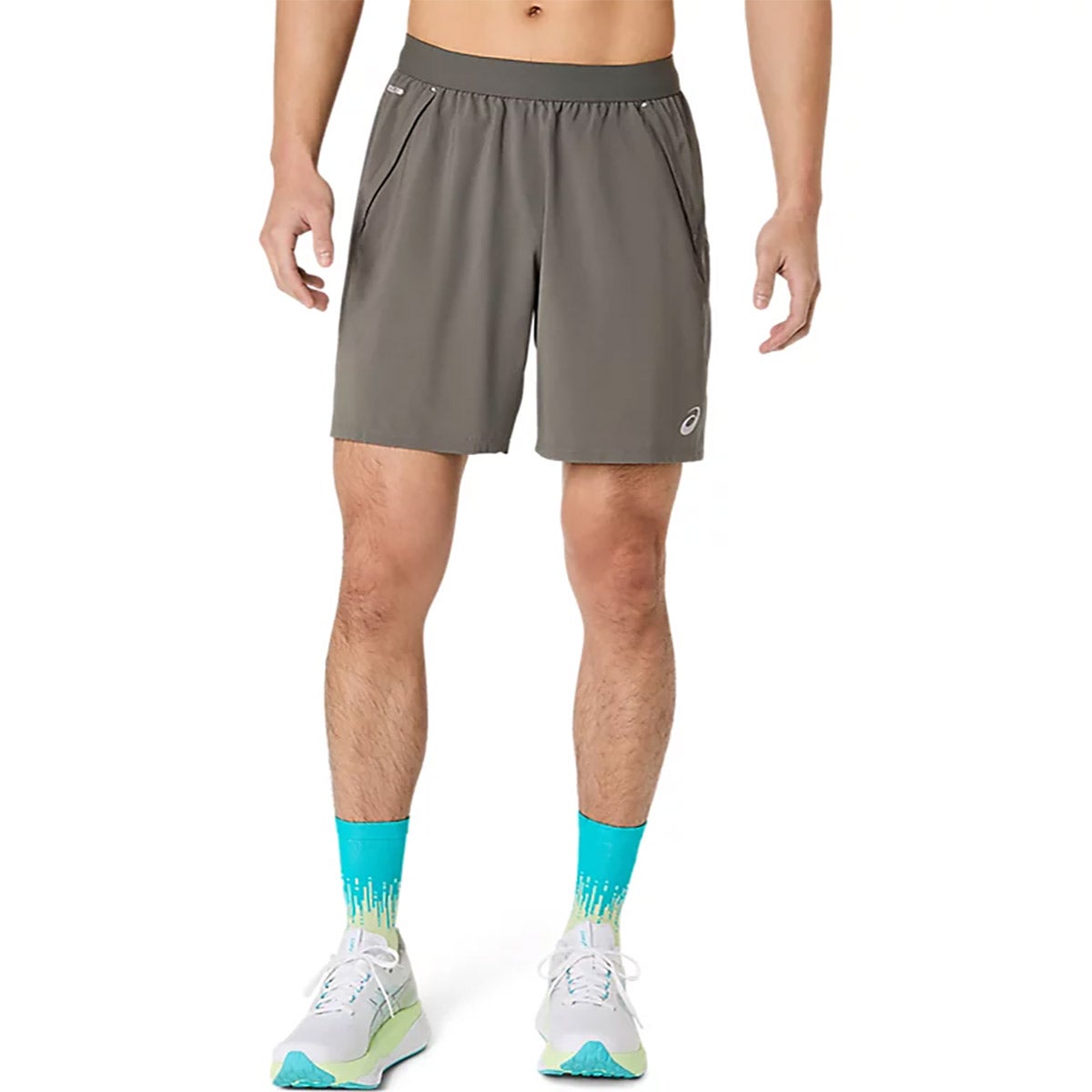 エルドレッソ アシックス ショートパンツ M ASICS グレー アシックス asics メンズ ROAD 2-N-1 7IN SHORT ランニング ショート