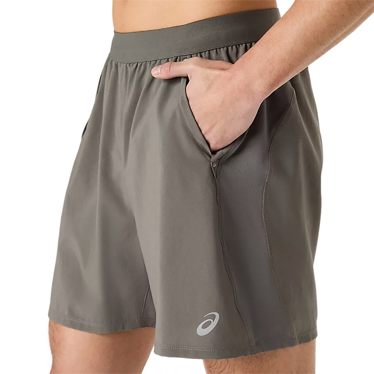 エルドレッソ アシックス ショートパンツ M ASICS グレー アシックス asics メンズ ROAD 2-N-1 7IN SHORT ランニング ショート