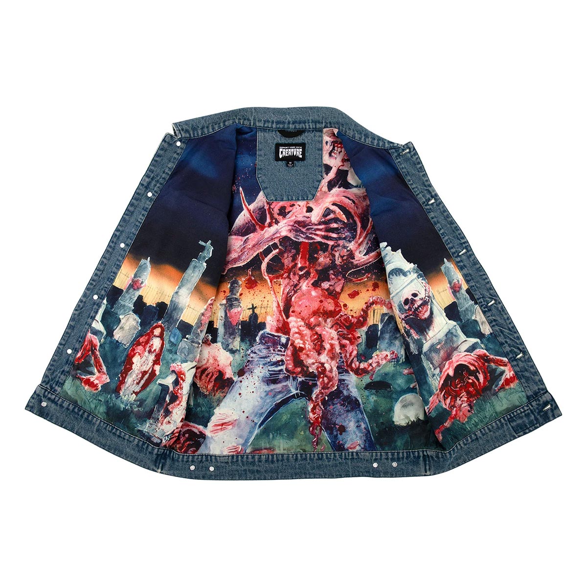クリーチャーCREATUREスケボースケートボードウェアベストCannibalCorpseMensCreatureDenimVest560262101メンズ男性26SU春夏