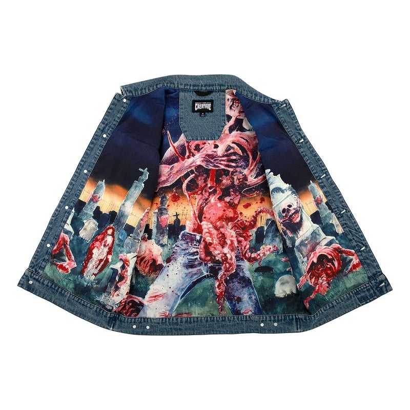 クリーチャーCREATUREスケボースケートボードウェアベストCannibalCorpseMensCreatureDenimVest560262101メンズ男性26SU春夏