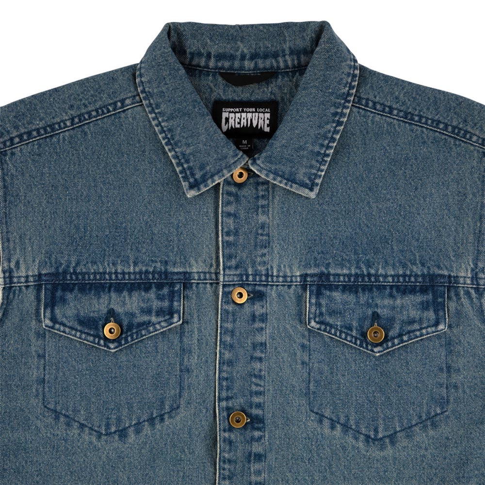 クリーチャーCREATUREスケボースケートボードウェアベストCannibalCorpseMensCreatureDenimVest560262101メンズ男性26SU春夏