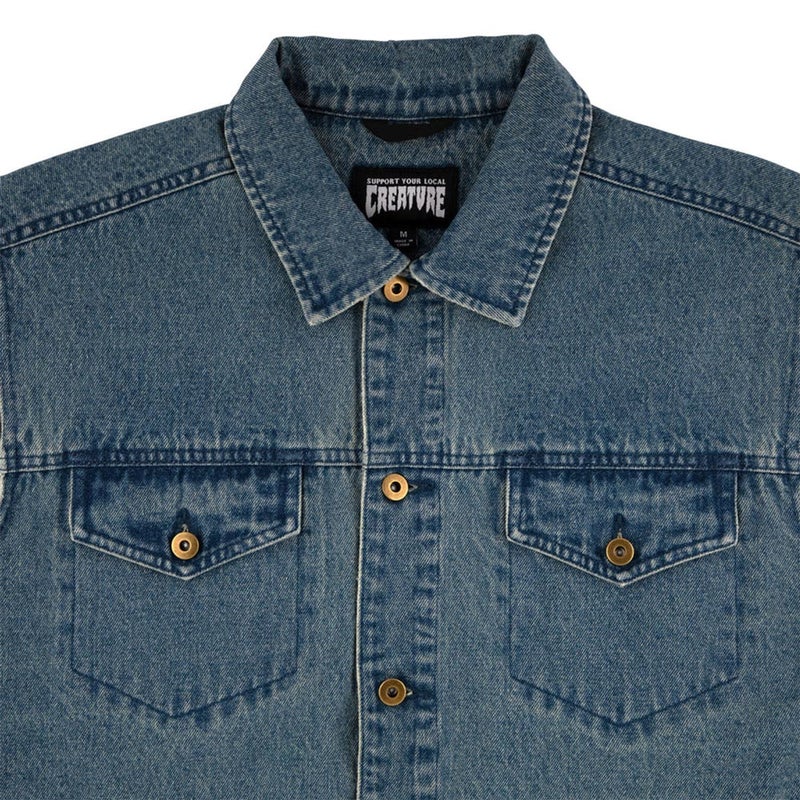 クリーチャーCREATUREスケボースケートボードウェアベストCannibalCorpseMensCreatureDenimVest560262101メンズ男性26SU春夏