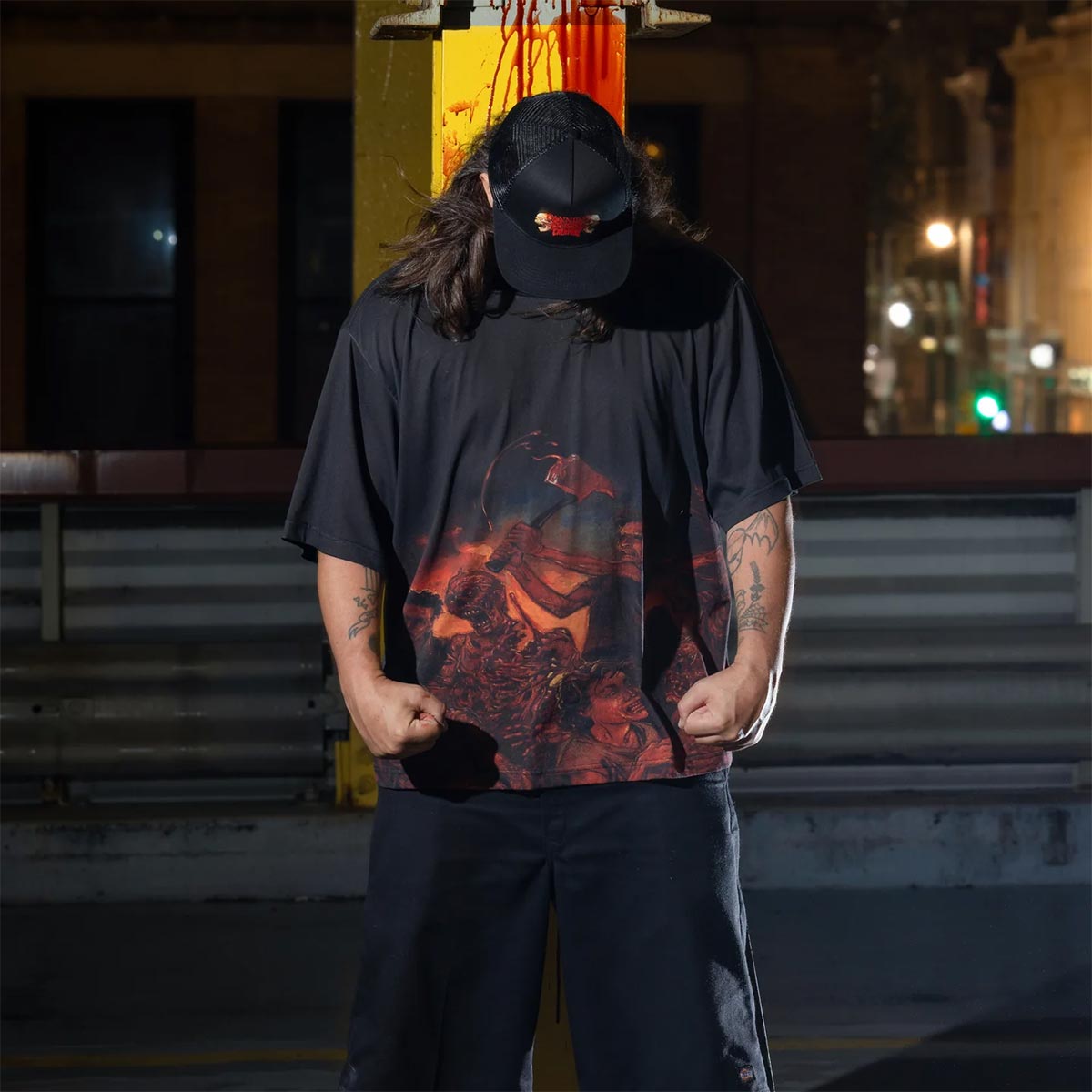 クリーチャーCREATUREスケボースケートボードウェア半袖TシャツCannibalCorpseMensCreatureRingerT-Shirt560262401メンズ男性26SU春夏