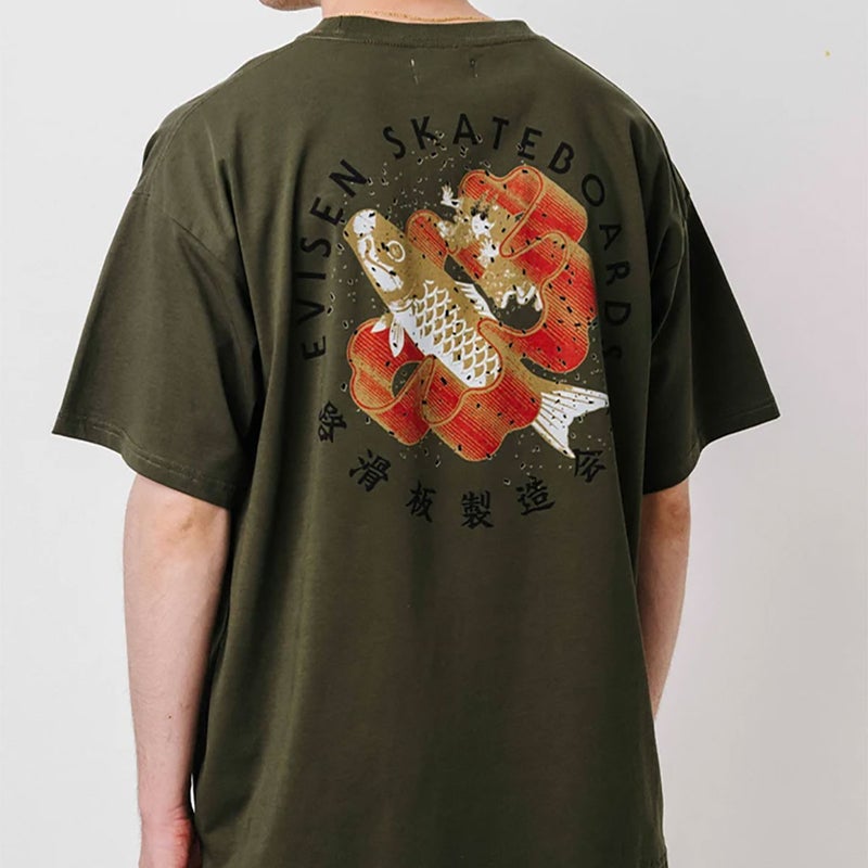 エビセンEVISENスケボースケートボードウェア半袖TシャツEVITAROTEE26SU-T06メンズ男性26SU春夏