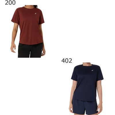 アシックスasicsランニングウェア半袖TシャツシルバーショートスリーブトップSILVERSHORTSLEEVETOP2012D144レディース女性26FA秋冬