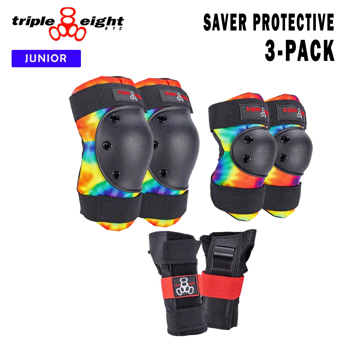 トリプルエイトtripleeightスケボースケートボードプロテクターJrSAVERSERIESPROTECTIVE3-PACKT818JS3-2ジュニアキッズ子ども男の子女の子