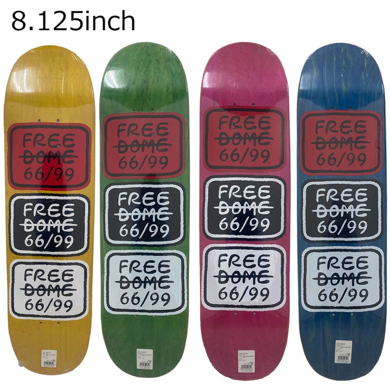 フリーダムFREEDOMEスケボースケートボードデッキ板STACKEDLOGOTEAMREDBLACK8.125FSR