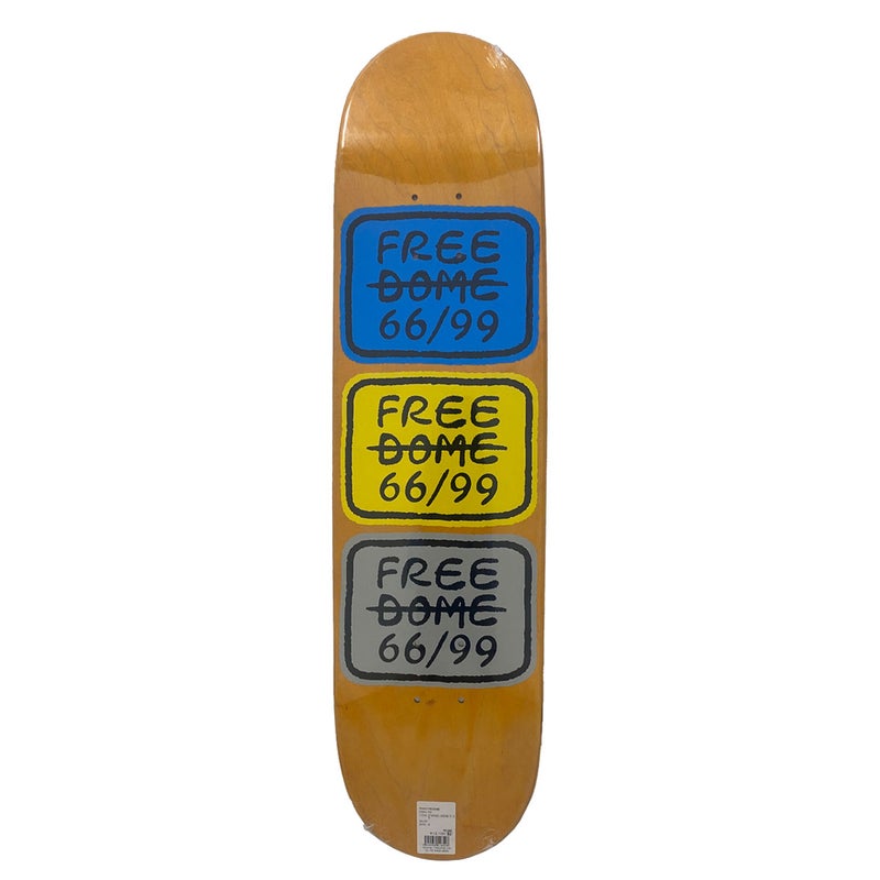 フリーダムFREEDOMEスケボースケートボードデッキ板STACKEDLOGOTEAMCYANYELLOW8.0FST