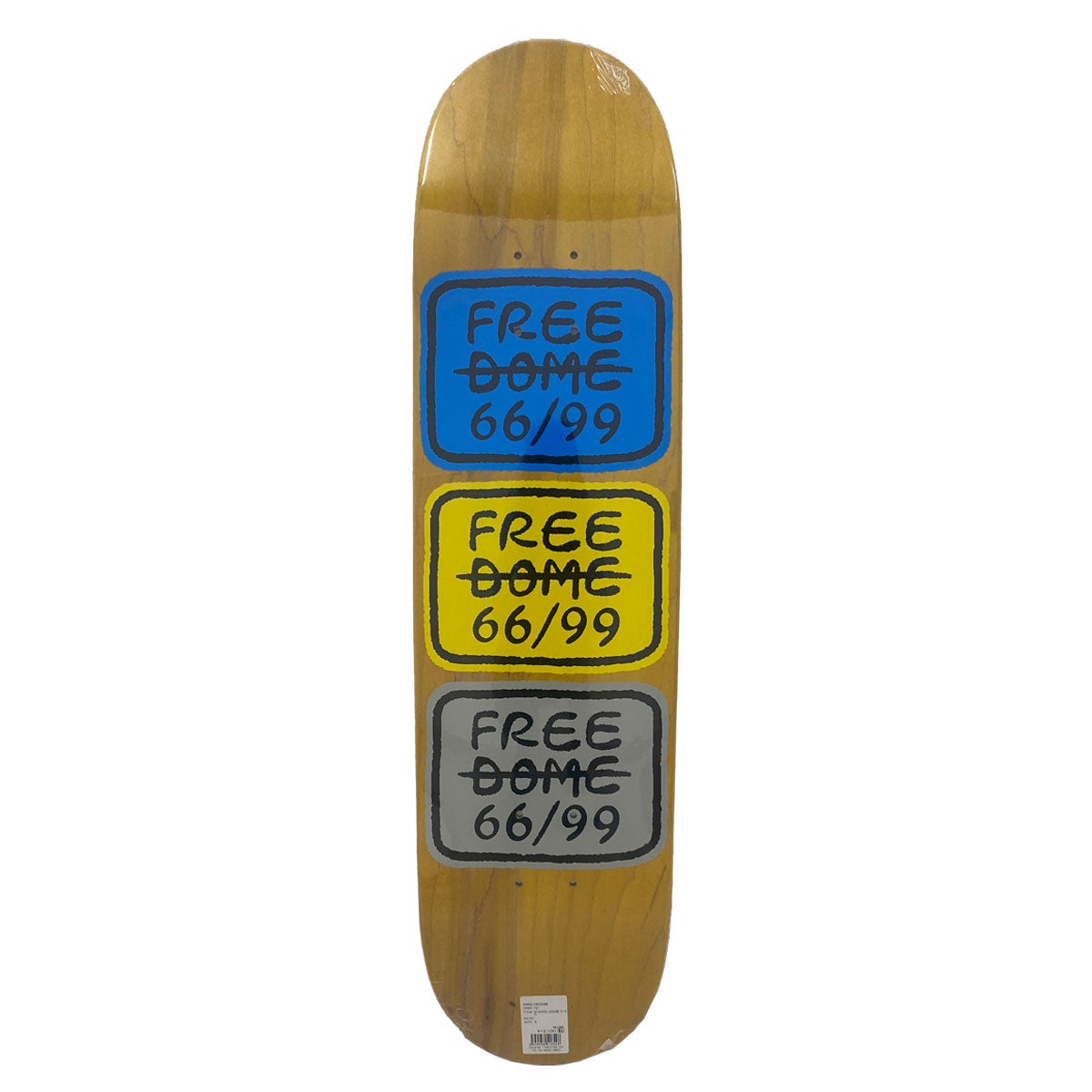 フリーダムFREEDOMEスケボースケートボードデッキ板STACKEDLOGOTEAMCYANYELLOW8.0FST