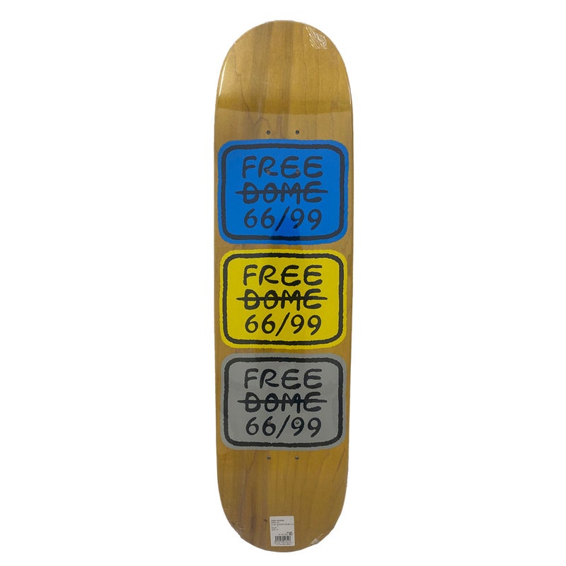 フリーダムFREEDOMEスケボースケートボードデッキ板STACKEDLOGOTEAMCYANYELLOW8.0FST