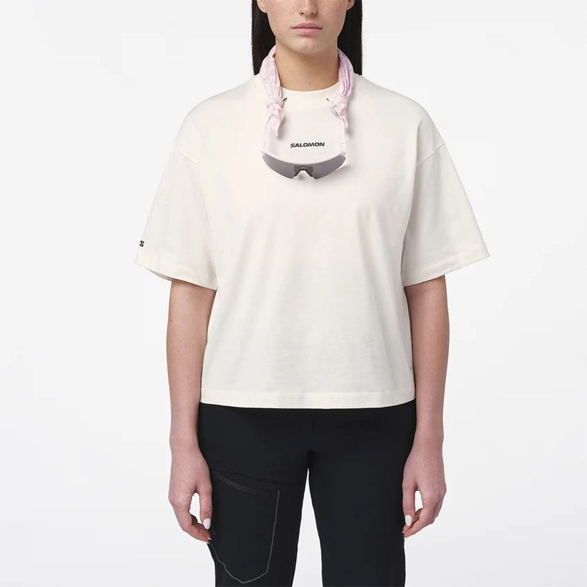 サロモンSALOMONランニングウェア半袖TシャツLOGOLC3014700レディース女性26FA秋冬