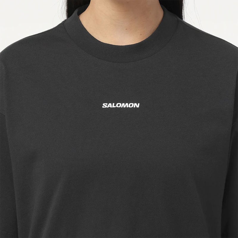 サロモンSALOMONランニングウェア半袖TシャツLOGOLC3014800レディース女性26FA秋冬