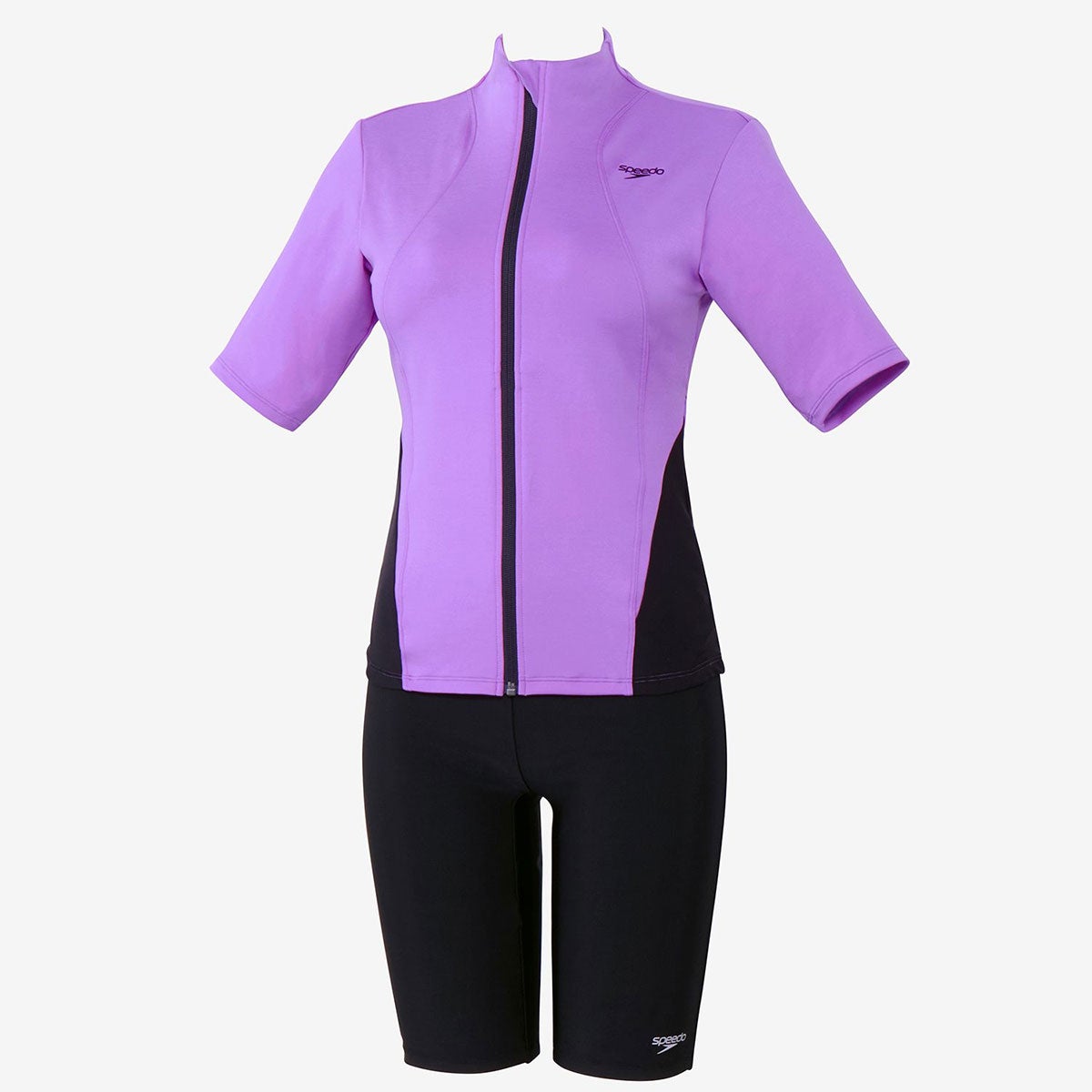 スピードSPEEDOスイムフィットネス競泳水着ショートスリーブウェイビーセパSHORTSLEEVEWAVYSEPASFW32565-LVレディース女性26S2