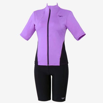 スピードSPEEDOスイムフィットネス競泳水着ショートスリーブウェイビーセパSHORTSLEEVEWAVYSEPASFW32565-LVレディース女性26S2