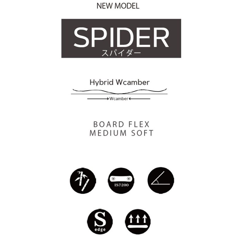 クロージャCROOJAスノボースノボスノーボード板スパイダーSPIDERSPIDER2627メンズ男性26-27