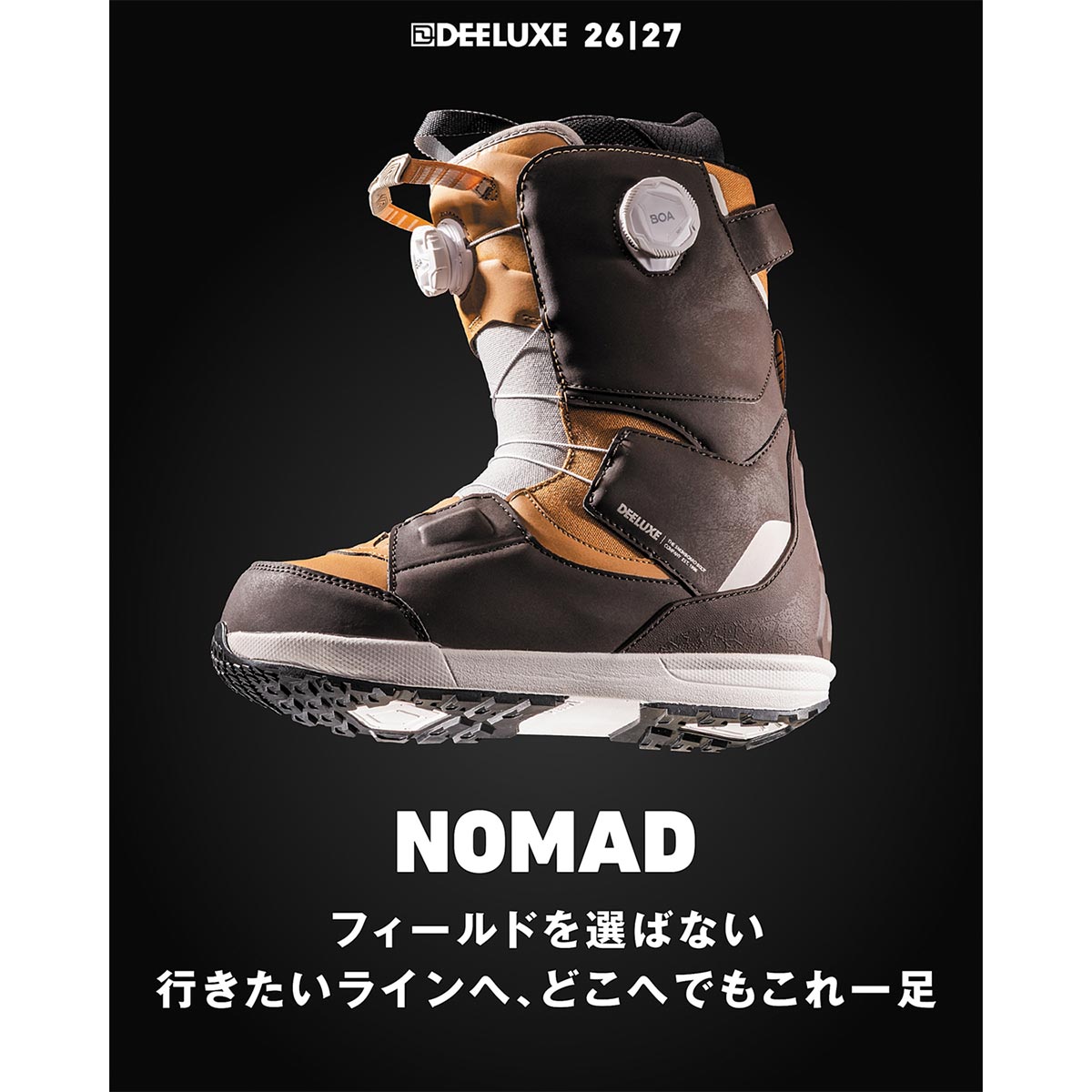 ディーラックスDEELUXEスノボースノボスノーボードブーツNOMAD572615-1000メンズ男性26-27