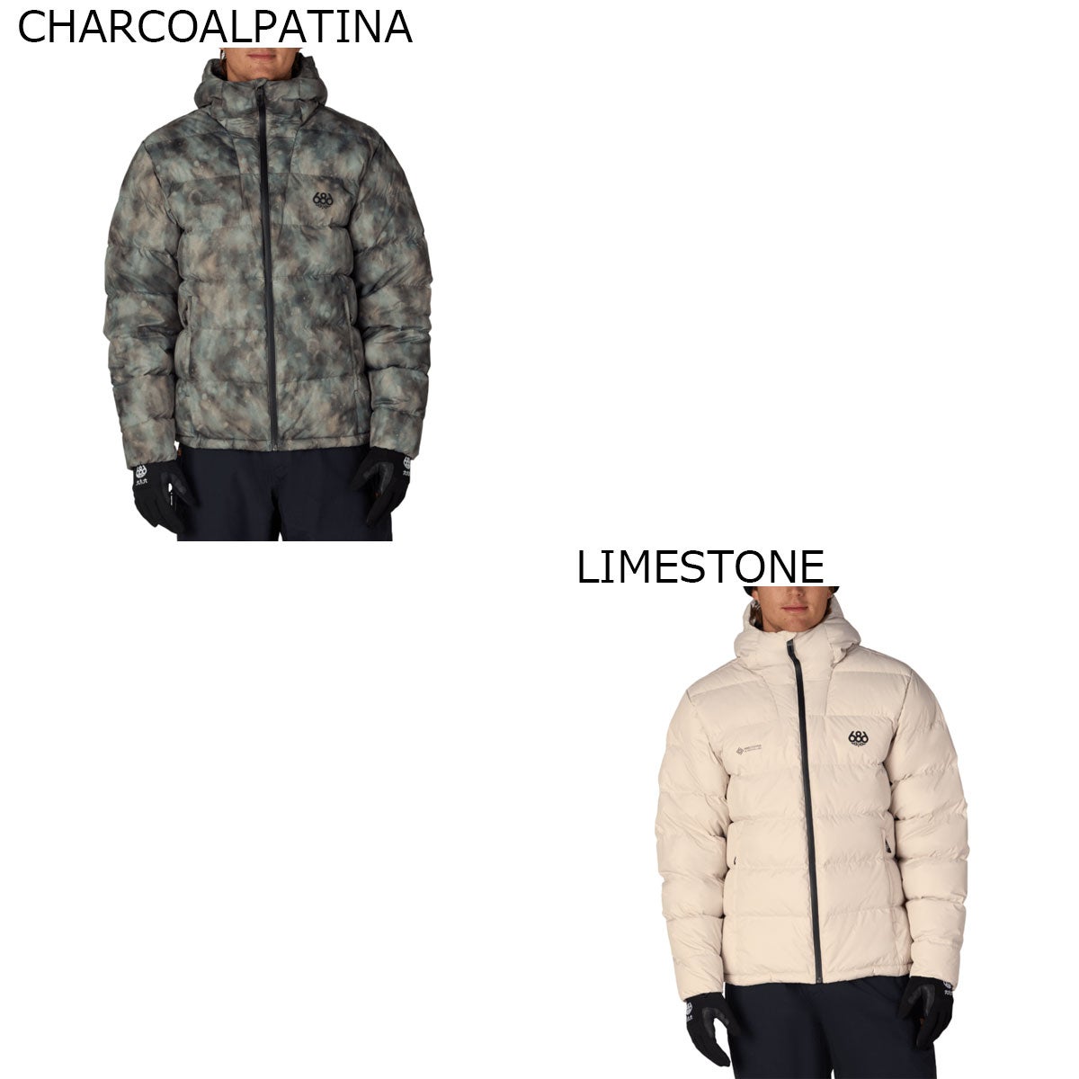 シックスエイトシックス686スノボースノボスノーボードウェアジャケットWINDSTOPPERPYRODOWNPUFFERJACKETM6WNCS130メンズ男性26-27