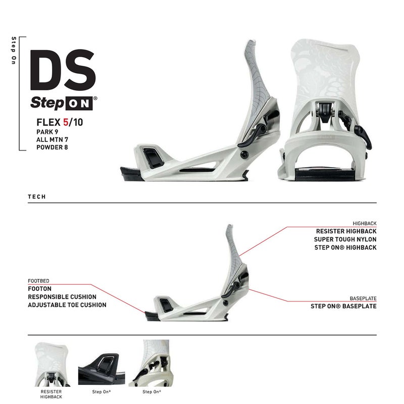 フラックスFLUXスノボースノボスノーボードバインディングビンディングDSStepOnDS-STEPON2627メンズ男性26-27