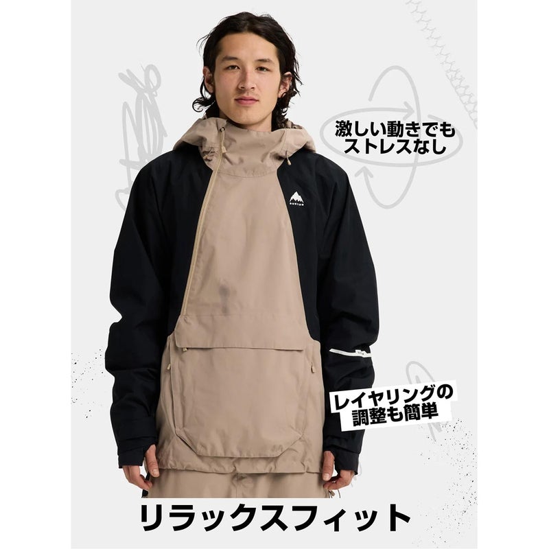 バートンBURTONスノボースノボスノーボードウェアジャケットリザーブ2Lリラックスアノラックジャケット302591-E7S-26メンズ男性26-27