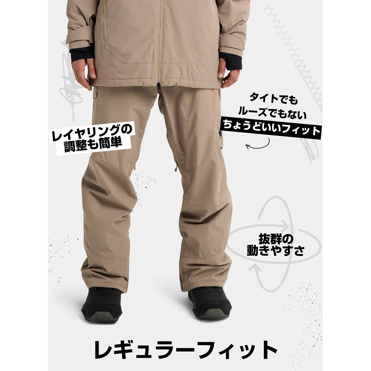 バートンBURTONスノボースノボスノーボードウェアパンツリザーブ2Lパンツ302631-E0E-26メンズ男性26-27