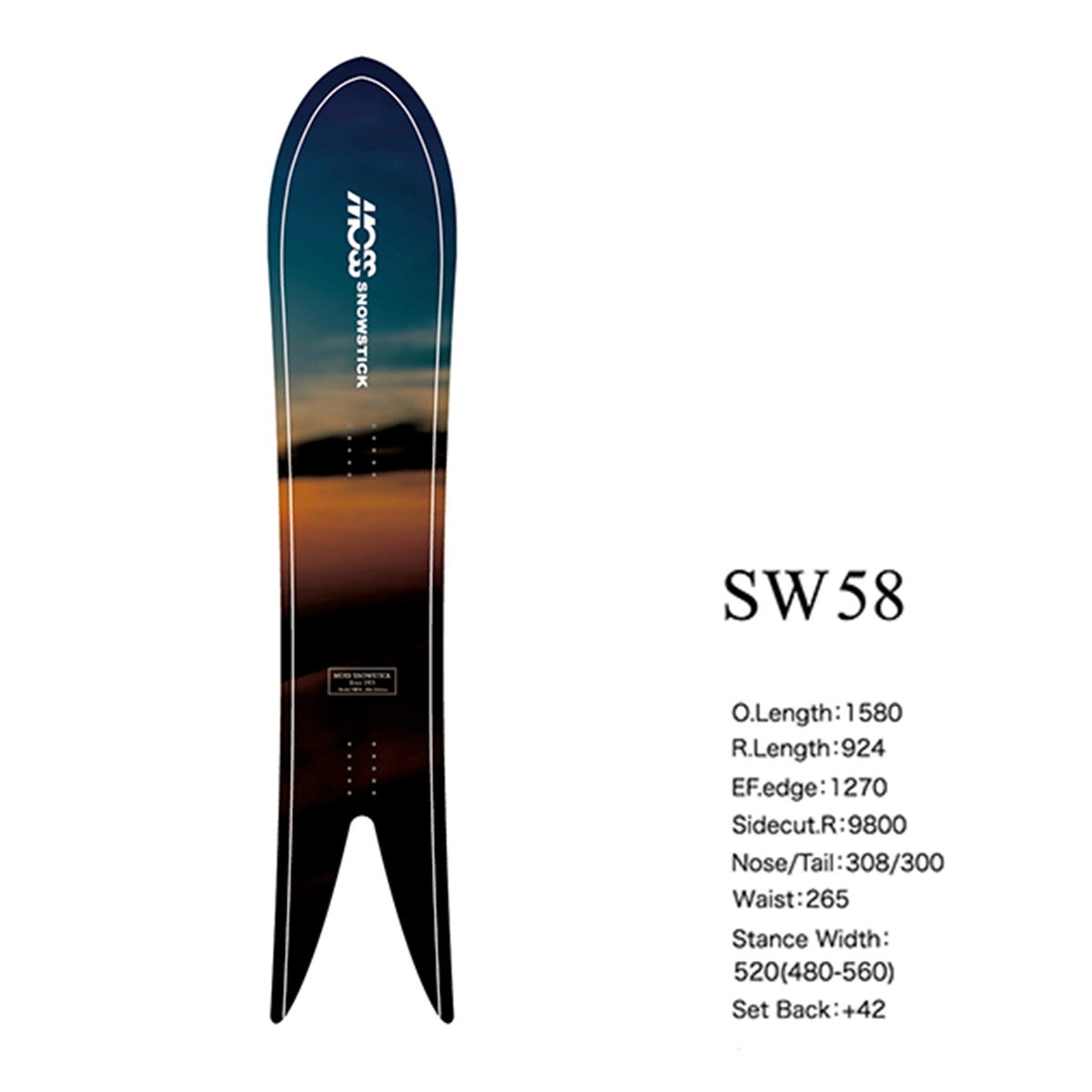 モススノースティックMOSSSNOWSTICKスノボースノボスノーボード板SWSW-2627メンズ男性26-27