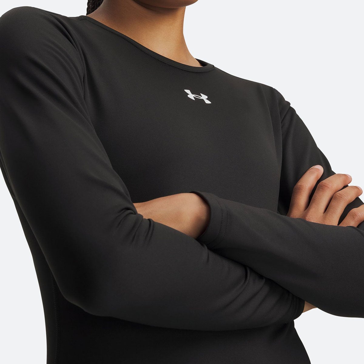 アンダーアーマーUNDERARMOURジムフィットネスヨガウェアインナーシャツアンダーシャツUAコールドギアクルー6013664-008レディース女性26FA秋冬