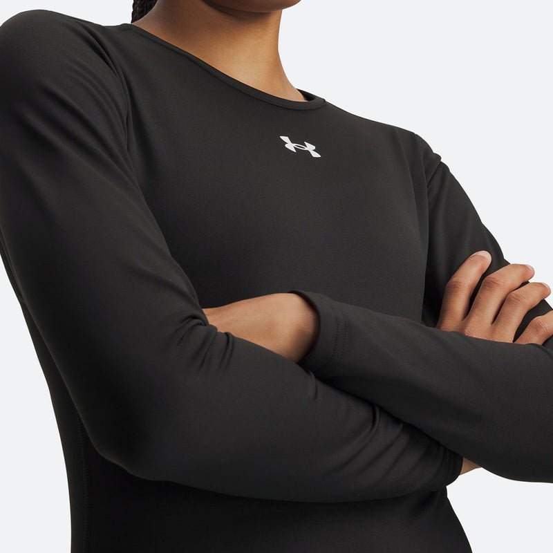 アンダーアーマーUNDERARMOURジムフィットネスヨガウェアインナーシャツアンダーシャツUAコールドギアクルー6013664-008レディース女性26FA秋冬
