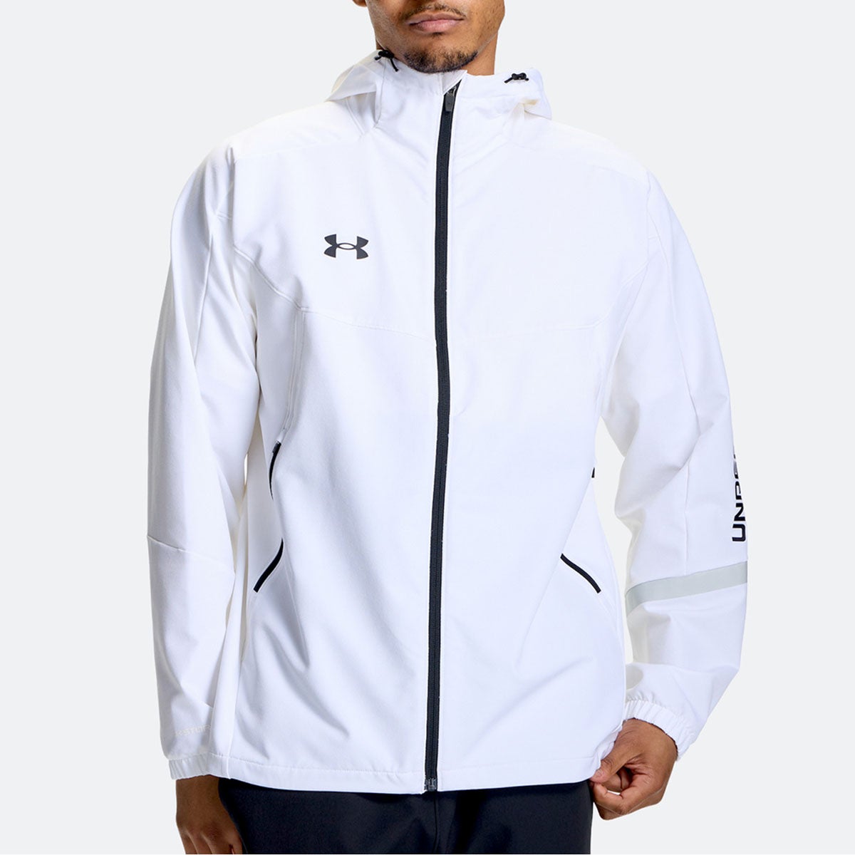 アンダーアーマーUNDERARMOURジムフィットネスヨガウェアアウターUAブラッシュドウーブンジャケット6016749-100メンズ男性26FA秋冬
