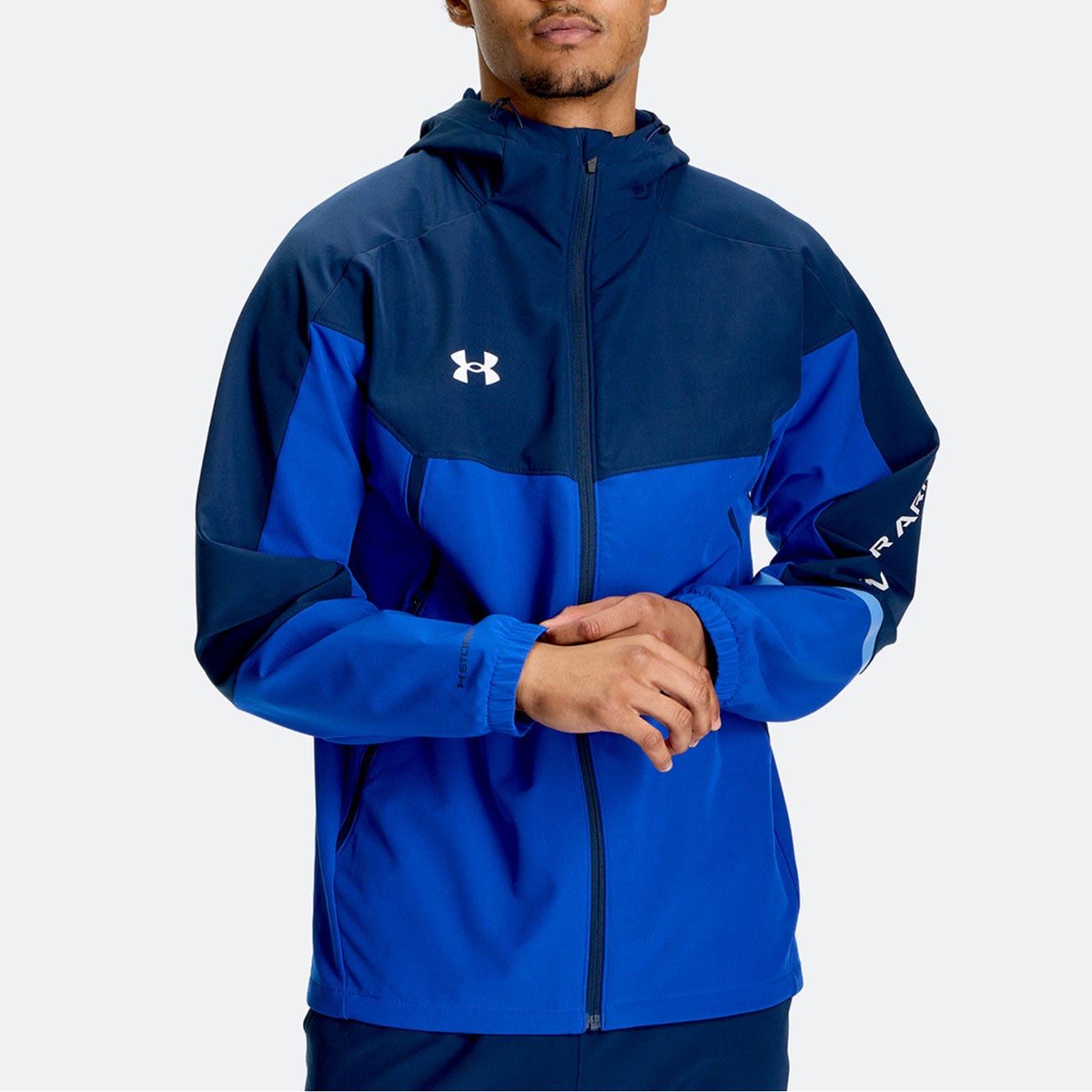 アンダーアーマーUNDERARMOURジムフィットネスヨガウェアアウターUAブラッシュドウーブンジャケット6016749-408メンズ男性26FA秋冬