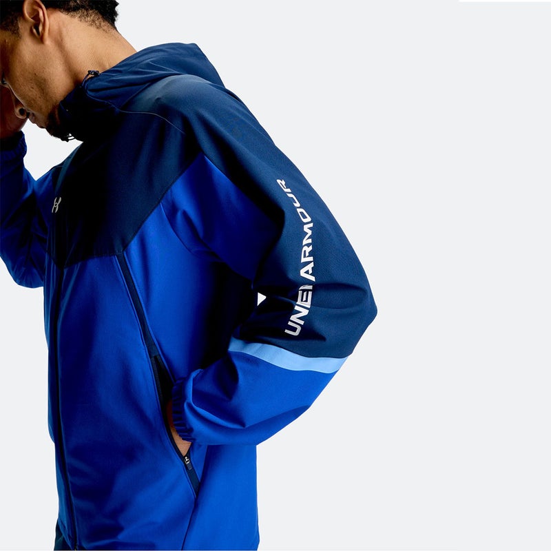 アンダーアーマーUNDERARMOURジムフィットネスヨガウェアアウターUAブラッシュドウーブンジャケット6016749-408メンズ男性26FA秋冬
