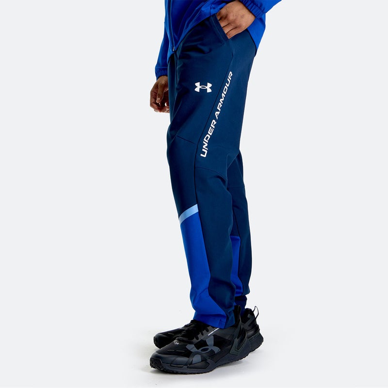 アンダーアーマーUNDERARMOURジムフィットネスヨガウェアボトムスロングパンツ長ズボンUAブラッシュドウーブンパンツ6016750-408メンズ男性26FA秋冬