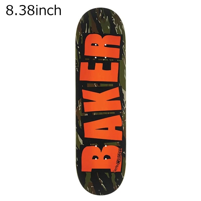 ベイカーBAKERスケボースケートボードデッキ板JCBrandLogoTigerStripeDeckTwin8.3803-01-2252