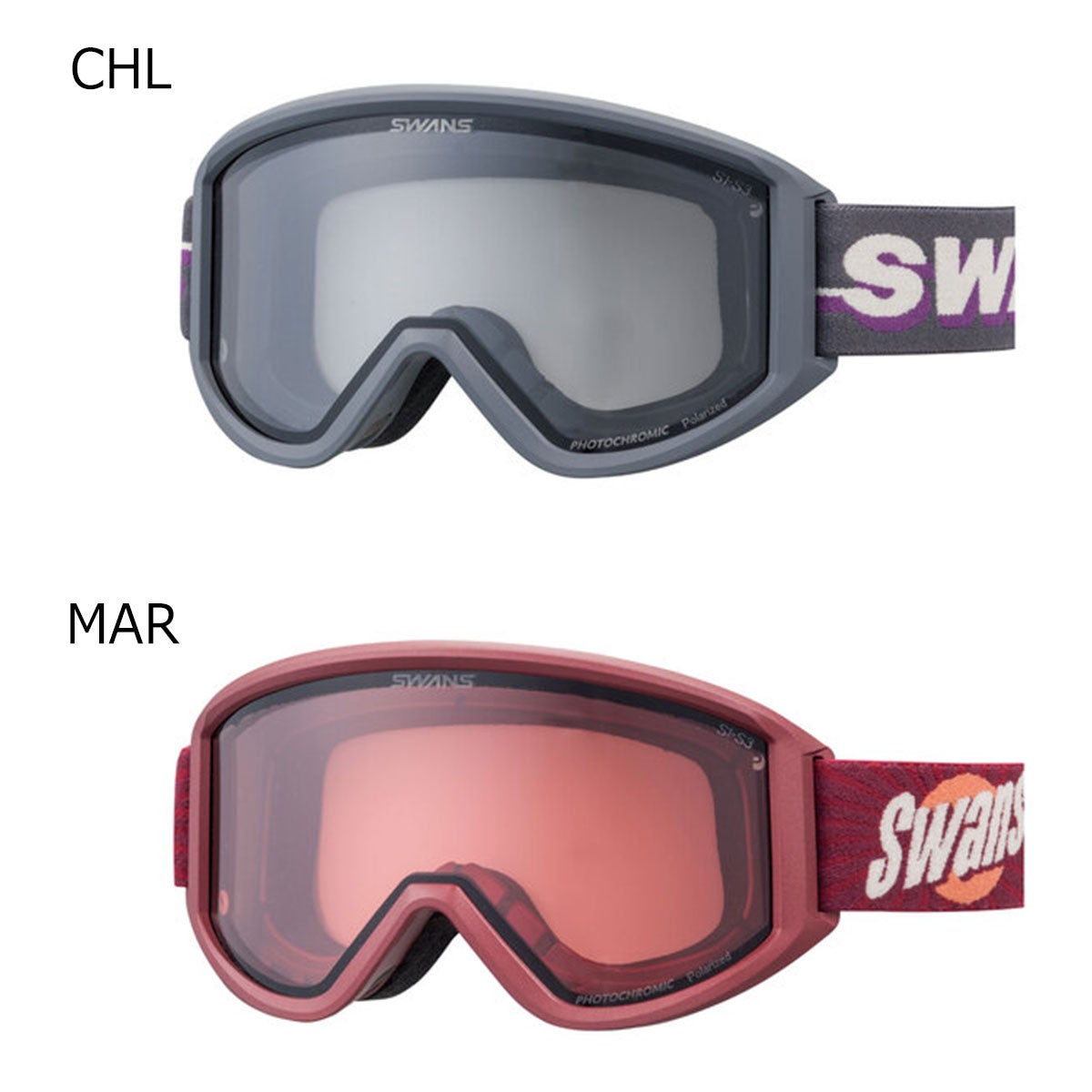 スワンズSWANSスノボースノボスノーボードゴーグルSiRON調光偏光モデルSIRON-CPDH26-27