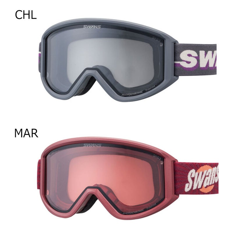 スワンズSWANSスノボースノボスノーボードゴーグルSiRON調光偏光モデルSIRON-CPDH26-27
