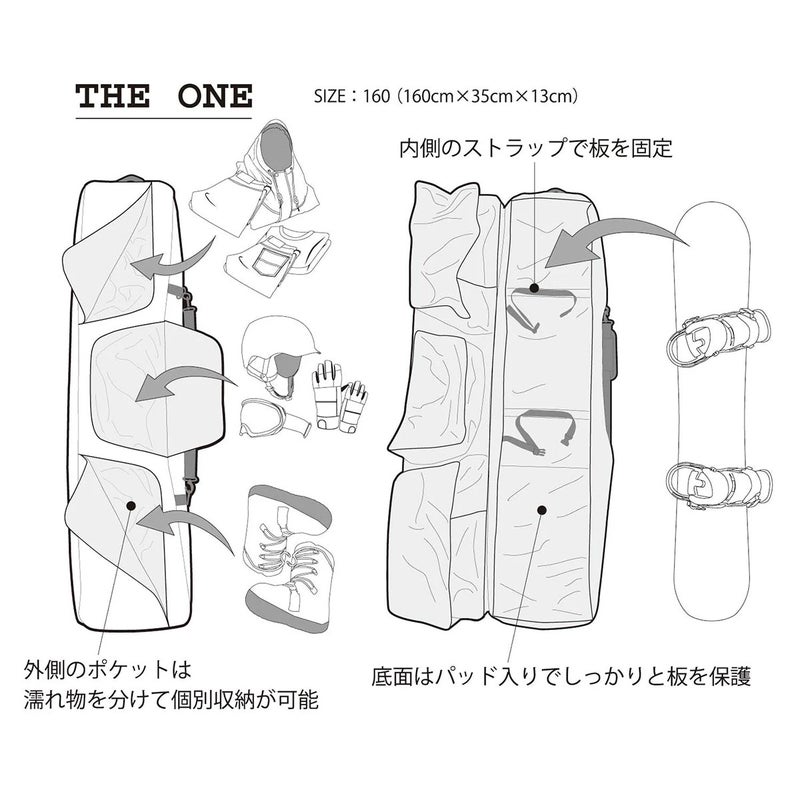エビスeb'sスノボースノボスノーボードボードケースTHEONE4600343メンズレディースユニセックス26-27
