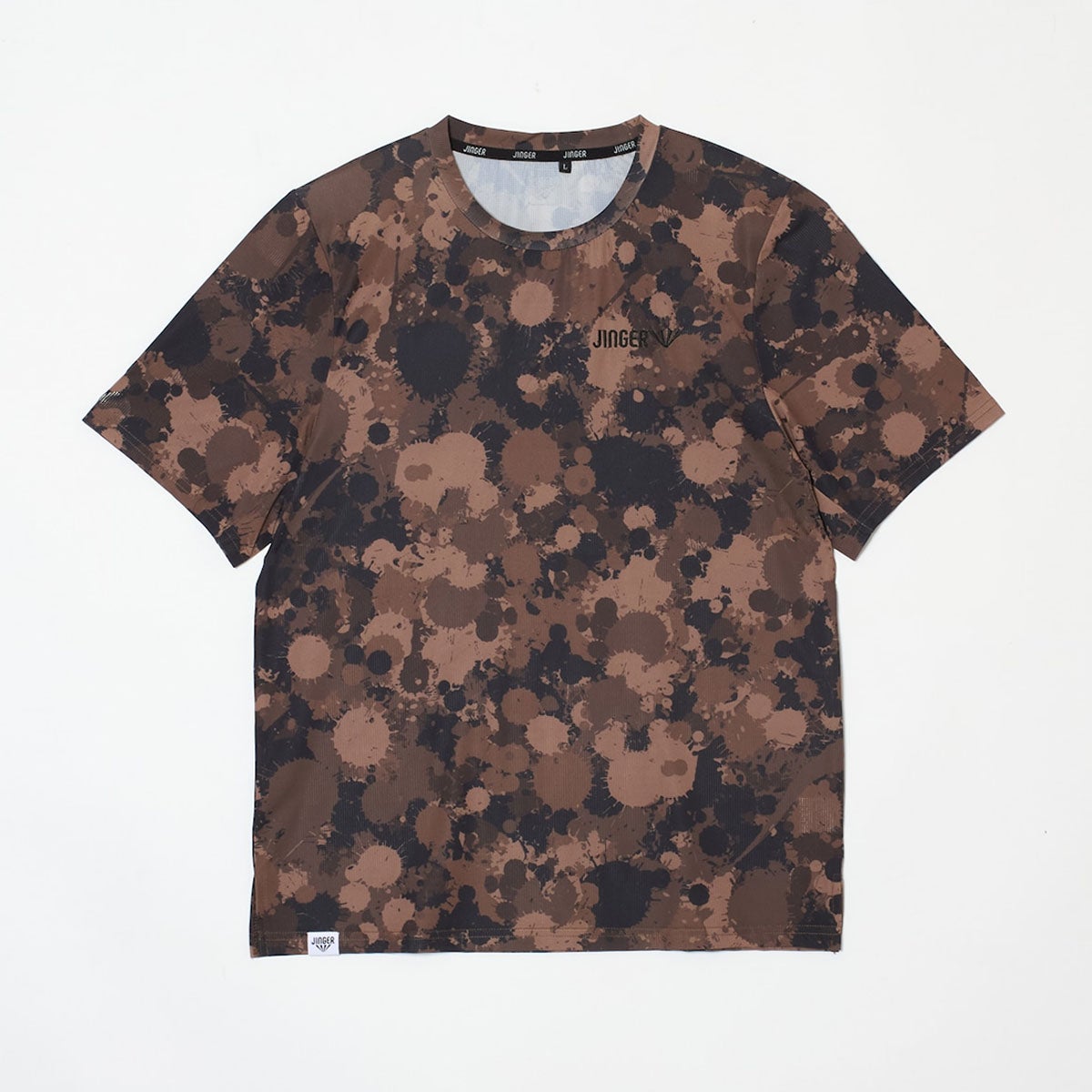 ジンガーJINGERランニングウェア半袖TシャツランニングTシャツJ-1055-BRNメンズレディースユニセックス26FA秋冬
