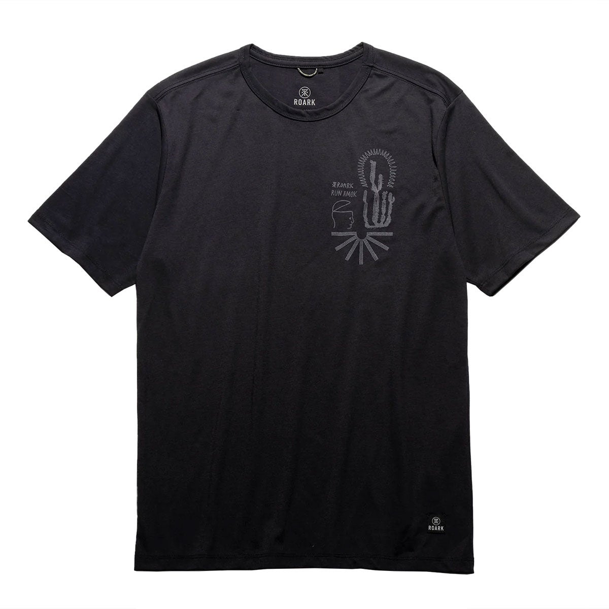 ランアモックRUNAMOKランニングウェア半袖TシャツMATHISACTIVEGRAPHICRK473-BLKメンズ男性26FA秋冬