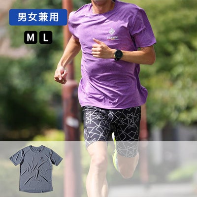 エルドレッソELDORESOランニングウェア半袖TシャツMarbledTeeE1019826メンズレディースユニセックス26FA秋冬