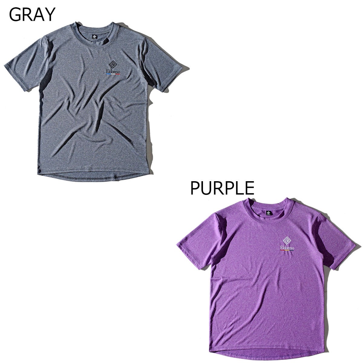 エルドレッソELDORESOランニングウェア半袖TシャツMarbledTeeE1019826メンズレディースユニセックス26FA秋冬