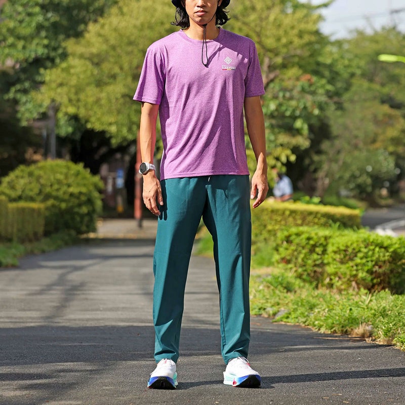エルドレッソELDORESOランニングウェア半袖TシャツMarbledTeeE1019826メンズレディースユニセックス26FA秋冬