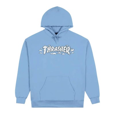 スラッシャーTHRASHERスケボースケートボードウェアスウェットパーカーCLOUDSBYKEVINSPANKYLONGL/SHOOD146013メンズ男性26FA秋冬