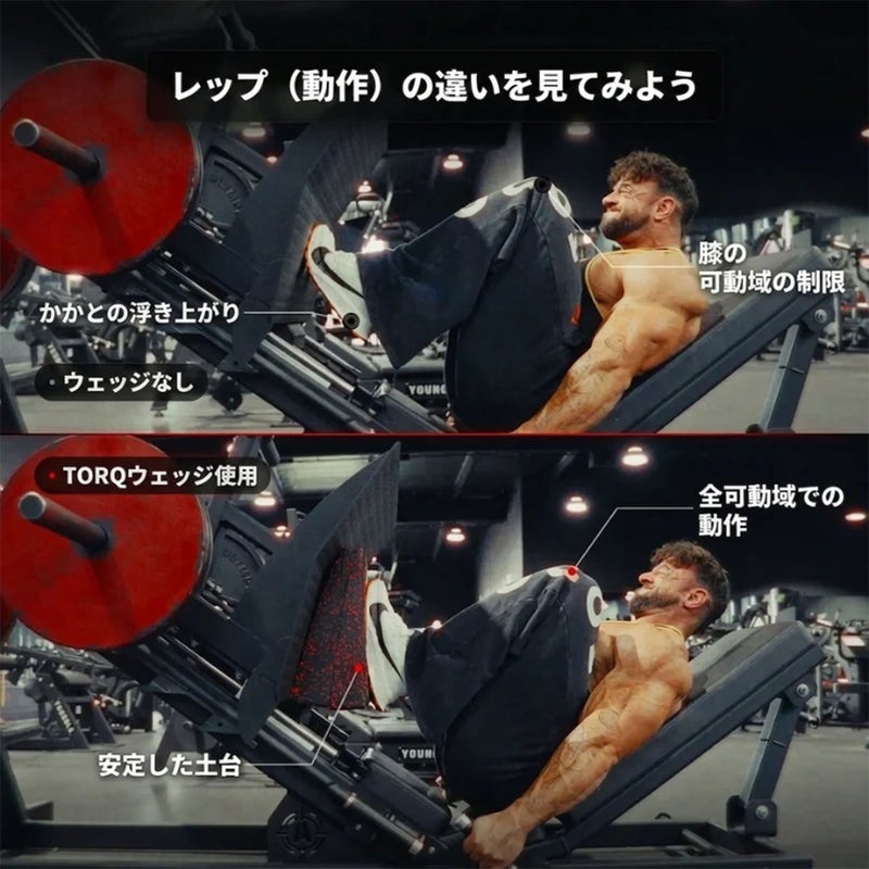 トルクギアTORQGEARスクワットウェッジトレーニンググッズ脚トレーニング下半身トレーニングマシントレーニング可動域安定性サポート軽量60221001010