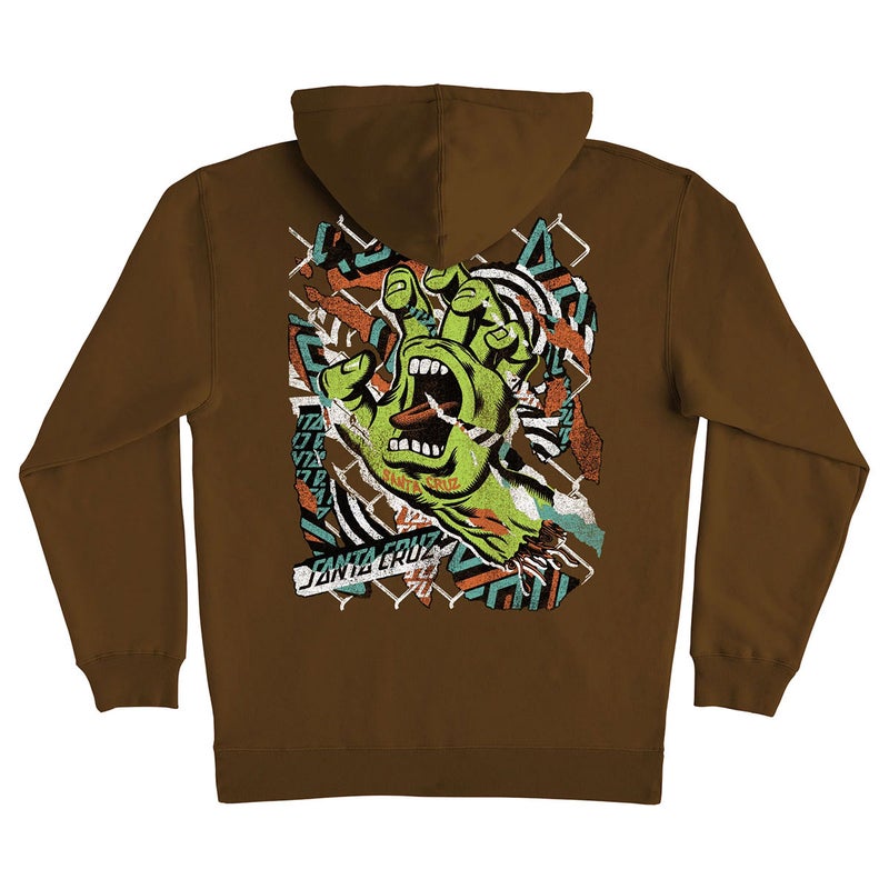 サンタクルーズSANTACRUZスケボースケートボードウェアスウェットパーカーDAMAGEDHANDP/OHOODEDSWEATSHIRT510263307メンズ男性26FA秋冬